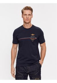 Aeronautica Militare T-Shirt 232TS2078J592 Granatowy Regular Fit. Kolor: niebieski. Materiał: bawełna #1