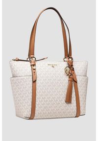 Michael Kors - MICHAEL KORS Beżowa torebka Nomad MD TZ Tote. Kolor: beżowy. Materiał: skórzane. Styl: elegancki #2
