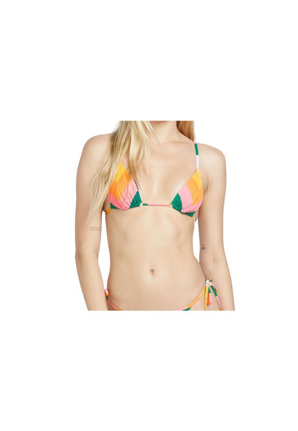 Góra od bikini damska Volcom Along Ehose Lines. Kolor: wielokolorowy. Materiał: elastan, nylon