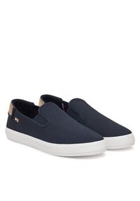 TOMMY HILFIGER - Tommy Hilfiger Tenisówki Vulc Canvas Slip-On Sneaker FW0FW08645 Granatowy. Zapięcie: bez zapięcia. Kolor: niebieski. Materiał: materiał #3
