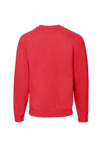 FRUIT OF THE LOOM - Klasyczna Bluza Raglanowa Unisex Dla Dorosłych. Kolor: czerwony. Długość rękawa: raglanowy rękaw