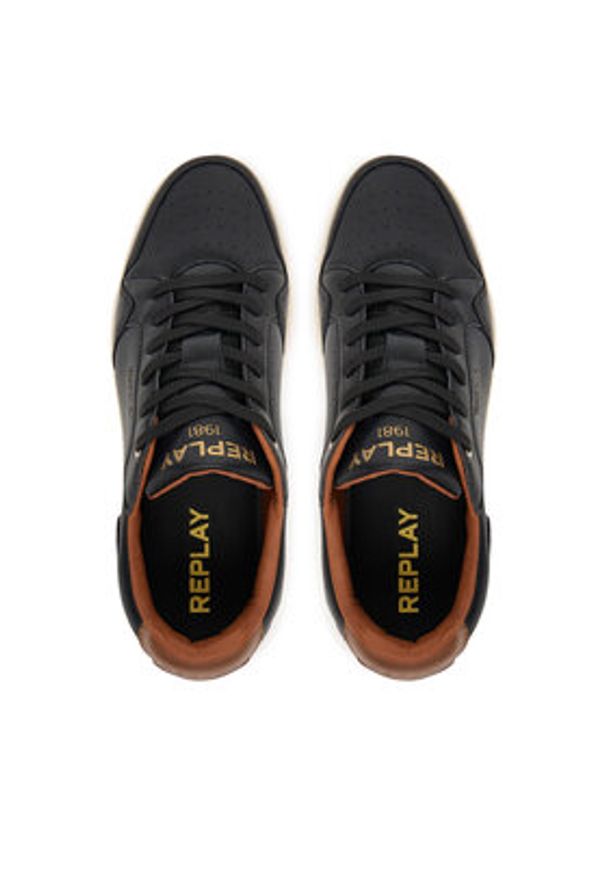 Replay - REPLAY Sneakersy GMZ3B.000.C0030L Czarny. Kolor: czarny. Materiał: skóra