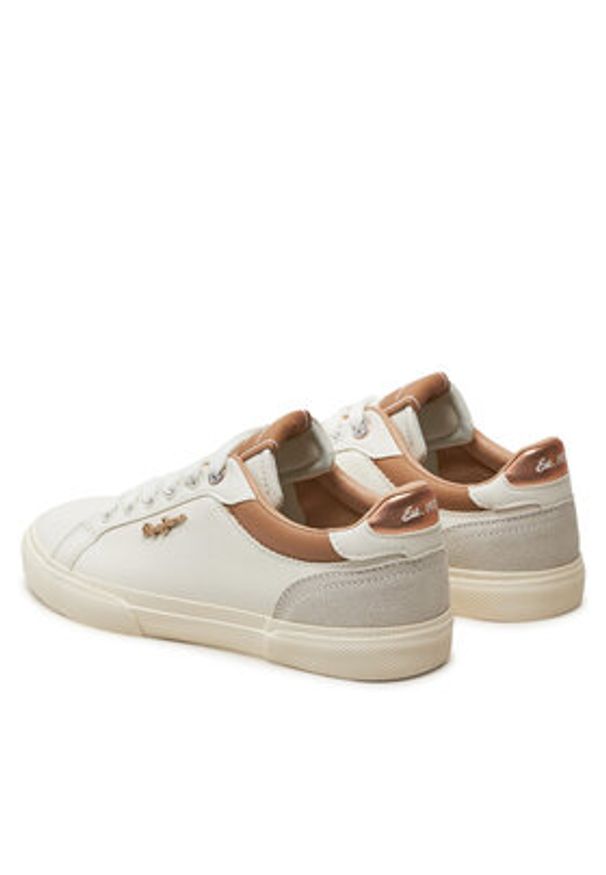 Pepe Jeans Sneakersy PLS31588 Biały. Kolor: biały. Materiał: skóra