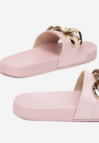 Renee - Różowe Klapki Cirikaia. Nosek buta: okrągły. Kolor: różowy. Materiał: materiał, guma. Styl: klasyczny #5
