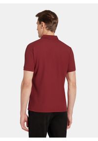 Pako Lorente - PAKO LORENTE - Bordowy t-shirt polo na trzy guziczki. Okazja: na co dzień. Typ kołnierza: polo. Kolor: czerwony, różowy, oliwkowy. Materiał: bawełna, poliester. Sezon: jesień. Styl: casual #7
