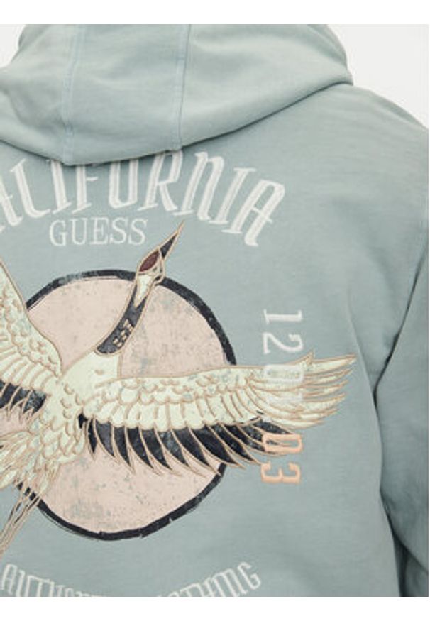 Guess Bluza M5RQ04 KC2B1 Błękitny Regular Fit. Kolor: niebieski. Materiał: bawełna