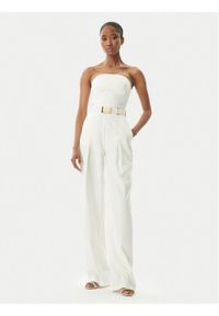 Elisabetta Franchi Kombinezon TU05152E2 100 Écru Regular Fit. Kolor: kremowy. Materiał: syntetyk #1