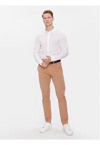 Guess Koszula Ls Sunset Jacquard M4RH55 WFXX0 Biały Slim Fit. Kolor: biały. Materiał: bawełna #5