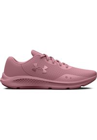 Buty do biegania damskie Under Armour Charged Pursuit 3 W. Kolor: różowy, wielokolorowy. Materiał: materiał, syntetyk. Szerokość cholewki: normalna. Sport: bieganie