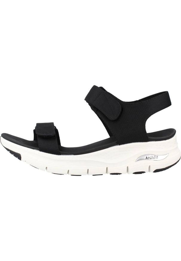 skechers - Buty Kobieta Skechers Arch Fit Touristy czarny. Kolor: czarny. Sezon: lato