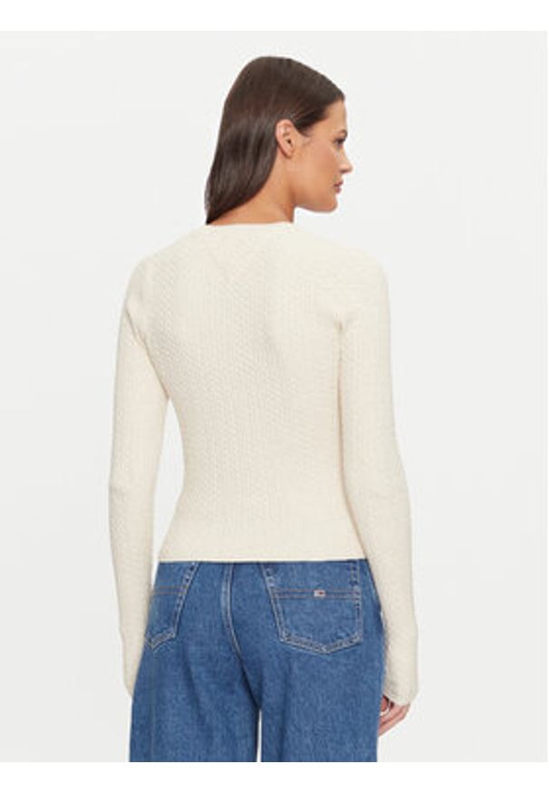 Tommy Jeans Kardigan Essential DW0DW18682 Brązowy Slim Fit. Kolor: brązowy. Materiał: syntetyk