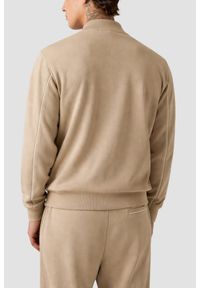 Guess - GUESS Beżowa męska bluza rozpinana Truck Interlock, Rozmiar XL. Kolor: beżowy. Materiał: materiał #2