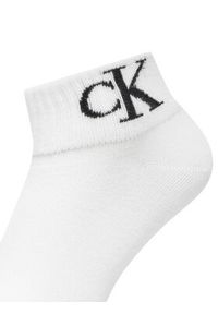 Calvin Klein Jeans Zestaw 2 par wysokich skarpet damskich 701228813 Biały. Kolor: biały. Materiał: materiał, bawełna