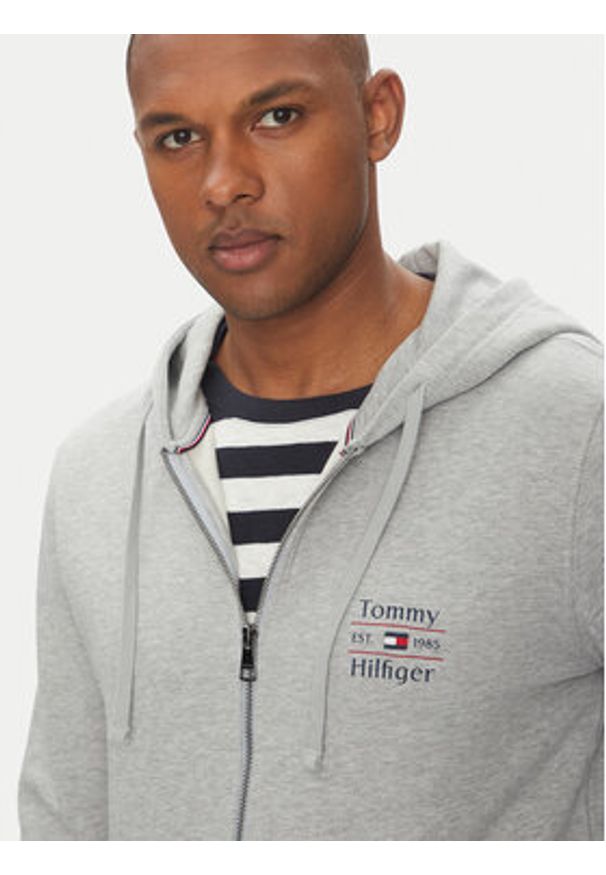 TOMMY HILFIGER - Tommy Hilfiger Bluza MW0MW39250 Szary Regular Fit. Kolor: szary. Materiał: bawełna