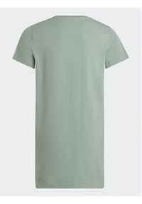 Adidas - adidas Sukienka codzienna Animal Print Tee Dress IB8603 Zielony Regular Fit. Okazja: na co dzień. Kolor: zielony. Materiał: bawełna. Wzór: nadruk. Typ sukienki: proste. Styl: casual #3