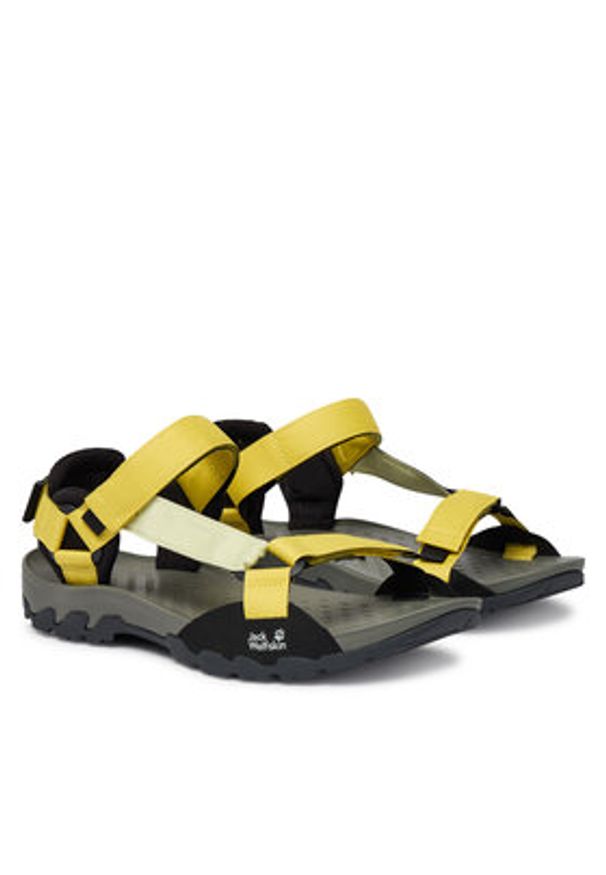 Jack Wolfskin Sandały Ridge A65589 Żółty. Kolor: żółty. Materiał: materiał