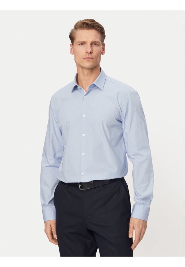 Hugo - HUGO Koszula Koey 50561154 Błękitny Slim Fit. Kolor: niebieski. Materiał: bawełna