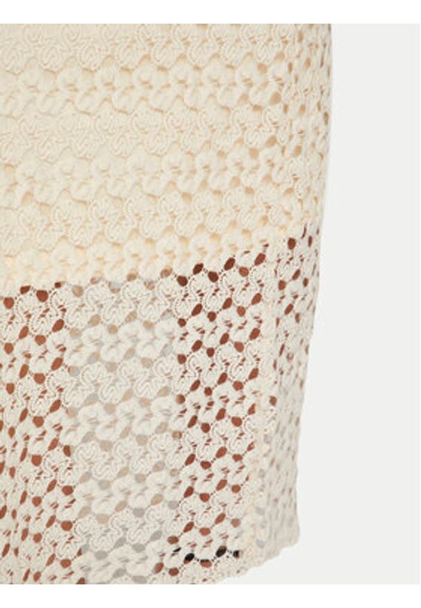 Vila Spódnica ołówkowa Laura 14102883 Beżowy Regular Fit. Kolor: beżowy. Materiał: bawełna