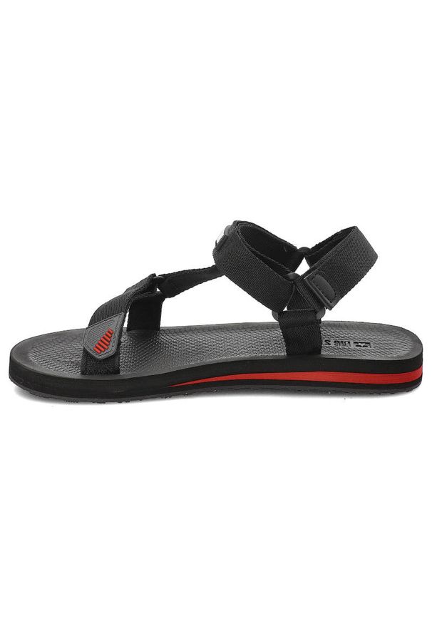 Big-Star - Czarne Sandały Big Star Męskie Buty Sportowe. Zapięcie: pasek. Kolor: czarny. Materiał: materiał. Wzór: paski. Sezon: lato. Styl: sportowy