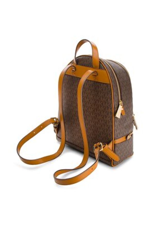 MICHAEL Michael Kors Plecak Rhea Zip 30S7GEZB1B Brązowy. Kolor: brązowy. Materiał: skóra