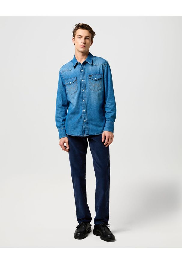 Wrangler - MESKIE SPODNIE WRANGLER TEXAS SLIM MOOD INDIGO 112370862