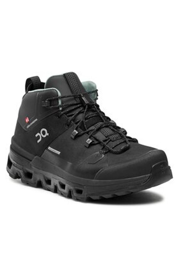 On Trekkingi Cloudtrax 3WD1088 Czarny. Kolor: czarny. Materiał: skóra