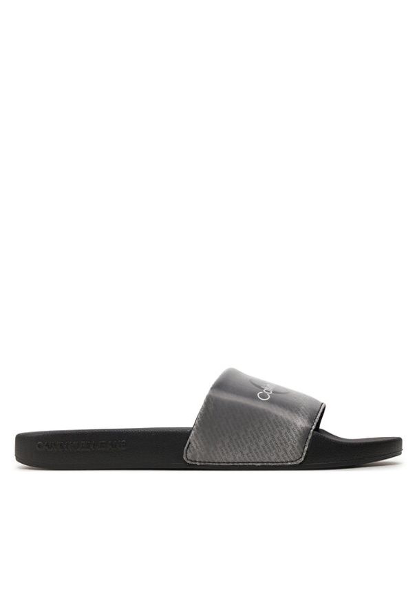 Calvin Klein Jeans Klapki Slide Lenticular YM0YM00953 Czarny. Kolor: czarny