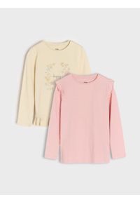 Sinsay - Koszulka z długimi rękawami 2 pack - wielobarwny. Typ kołnierza: kołnierz z falbankami. Długość rękawa: długi rękaw. Długość: długie #1