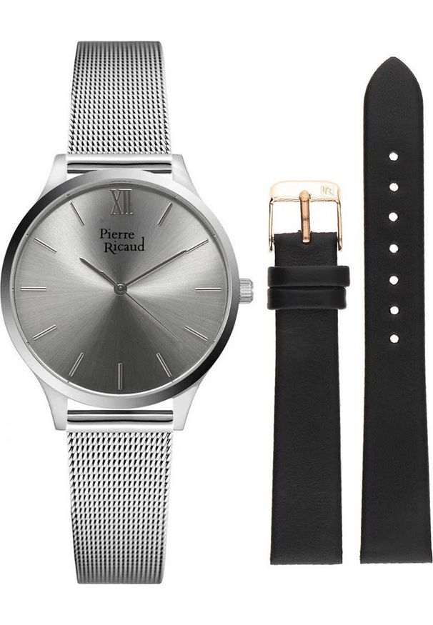 Zegarek Pierre Ricaud Zegarek damski Pierre Ricaud P22045.5163QB-SET srebrny. Kolor: srebrny