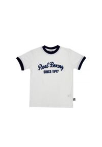 LEONE 1947 APPAREL - Dziecięca koszulka z krótkim rękawem Real Boxing. Kolor: biały. Długość rękawa: krótki rękaw. Długość: krótkie. Sport: joga i pilates