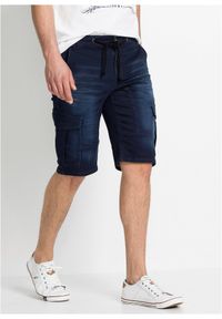 bonprix - Bermudy dżinsowe ze stretchem, regular fit. Kolor: niebieski. Styl: elegancki #1