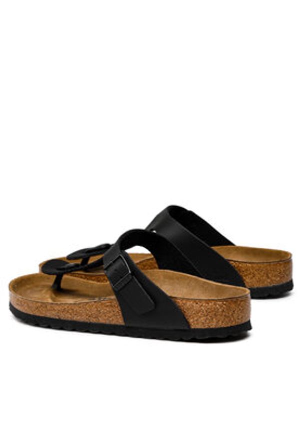 Birkenstock Japonki Gizeh 043691 Czarny. Kolor: czarny. Materiał: skóra