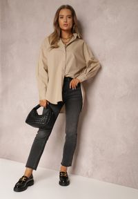 Renee - Beżowa Koszula Bawełniana Aquida. Kolor: beżowy. Materiał: bawełna. Długość rękawa: długi rękaw. Długość: długie #3