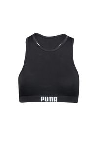 Góra od bikini Puma, racerback, czarnym. Kolor: czarny. Materiał: poliester #1