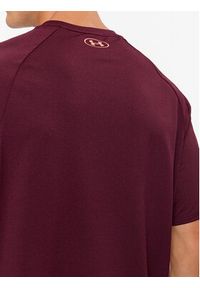 Under Armour T-Shirt Ua Tech 2.0 Ss Tee Novelty 1345317 Bordowy Loose Fit. Kolor: czerwony. Materiał: syntetyk