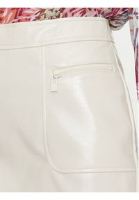 Morgan Spódnica mini 241-JBOWL Beżowy Slim Fit. Kolor: beżowy. Materiał: skóra