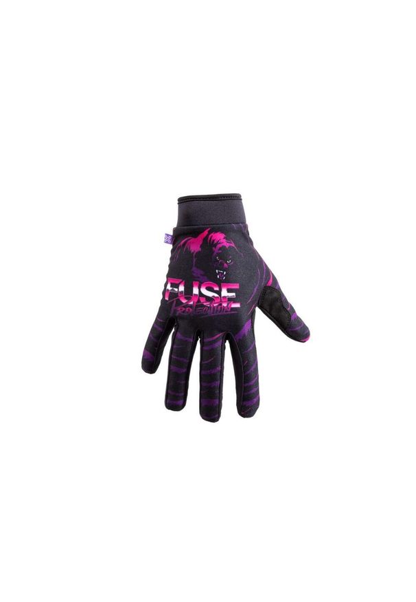 FUSE - Rękawiczki BMX Fuse Chroma Night Panther – dziecięce – czarne – XL. Kolor: czarny. Sport: kolarstwo