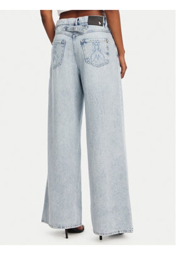Patrizia Pepe Jeansy 2P1697/D070-CA61 Niebieski Wide Leg. Kolor: niebieski