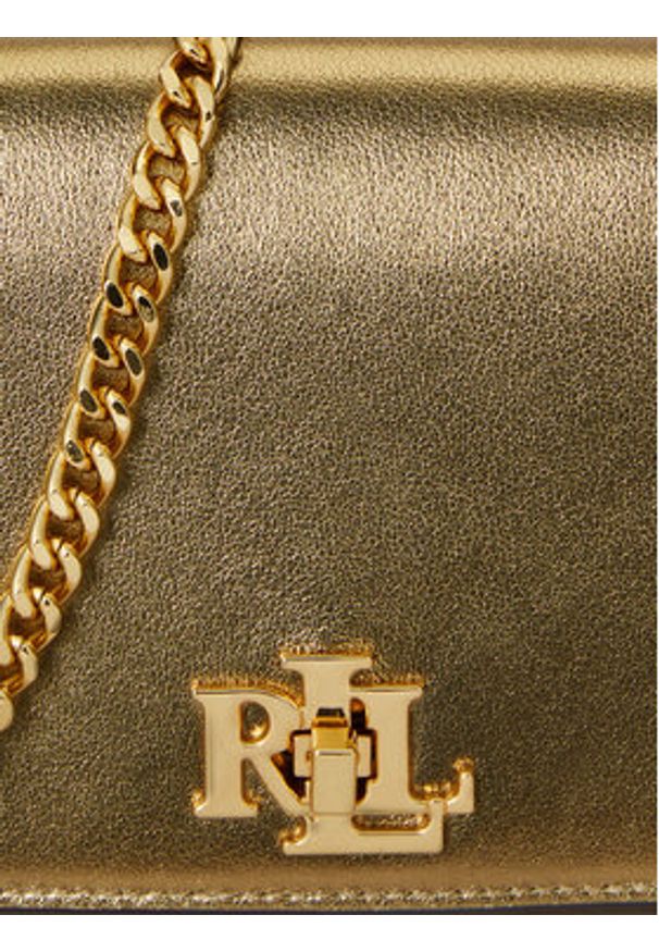 Lauren Ralph Lauren - LAUREN RALPH LAUREN Torebka 432P02411001 Złoty. Kolor: złoty. Materiał: skórzane