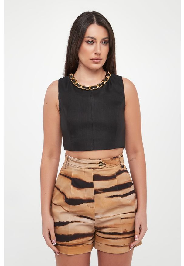 Elisabetta Franchi - Top damski z łańcuchem ELISABETTA FRANCHI
