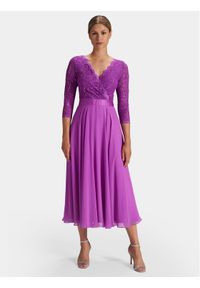 Swing Sukienka koktajlowa 5AE01600 Fioletowy Regular Fit. Kolor: fioletowy. Materiał: syntetyk. Styl: wizytowy #1