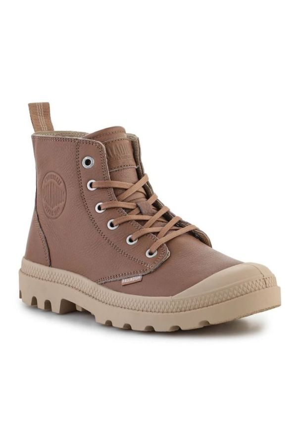 Buty Palladium Pampa Zip Lth Ess U 76888-254 brązowe. Zapięcie: zamek. Kolor: brązowy. Materiał: skóra