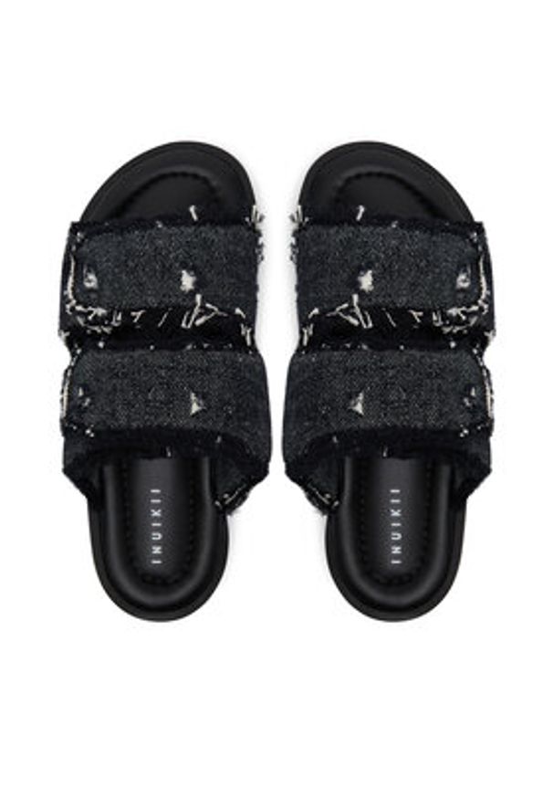 Inuikii Klapki Classic Jeans Velcro 70104-143 Czarny. Kolor: czarny. Materiał: materiał