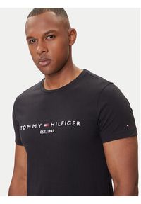 TOMMY HILFIGER - Tommy Hilfiger T-Shirt Core Logo Tee MW0MW11465 Czarny Slim Fit. Kolor: czarny. Materiał: bawełna #5