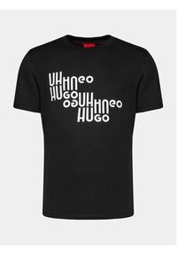 Hugo T-Shirt Davalon 50504936 Czarny Regular Fit. Kolor: czarny. Materiał: bawełna