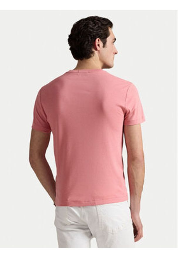 Polo Ralph Lauren T-Shirt 710740727096 Różowy Custom Slim Fit. Typ kołnierza: polo. Kolor: różowy. Materiał: bawełna