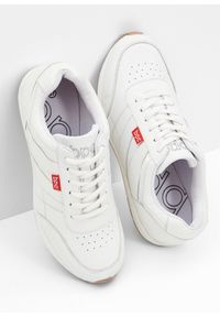 bonprix - Sneakersy skórzane. Okazja: na co dzień. Kolor: biały. Materiał: skóra #3