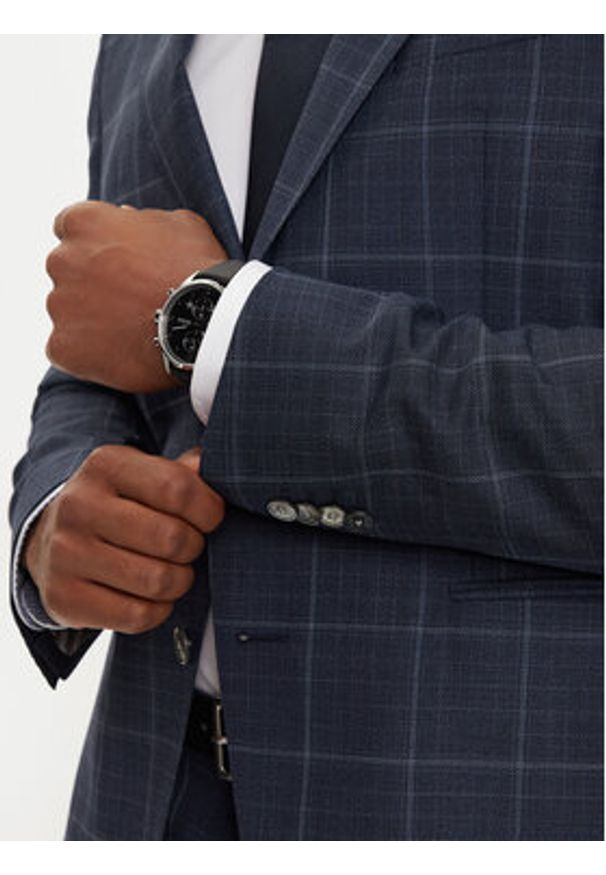 BOSS - Boss Garnitur C-Huge 50521650 Granatowy Slim Fit. Kolor: niebieski. Materiał: wełna