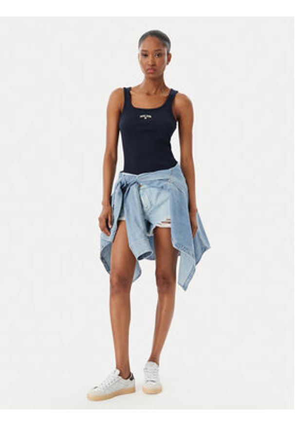 Guess Jeans Szorty jeansowe W6GDZ8 D6364 Niebieski Regular Fit. Kolor: niebieski. Materiał: bawełna