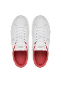 TOMMY HILFIGER - Tommy Hilfiger Sneakersy Sporty Sneaker FW0FW08899 Biały. Kolor: biały. Materiał: skóra #5